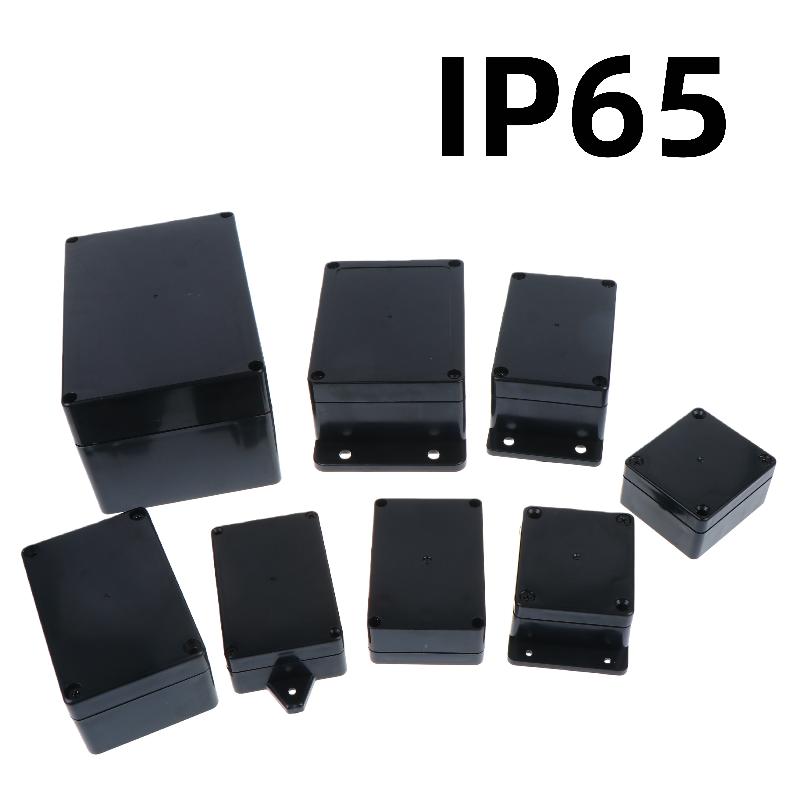 Electronics Stuff - 新しい 1/3 個プラスチック電子プロジェクト楽器ケース IP65 防水黒ジャンクションボックス屋外コンテナ電源エンクロージャツール