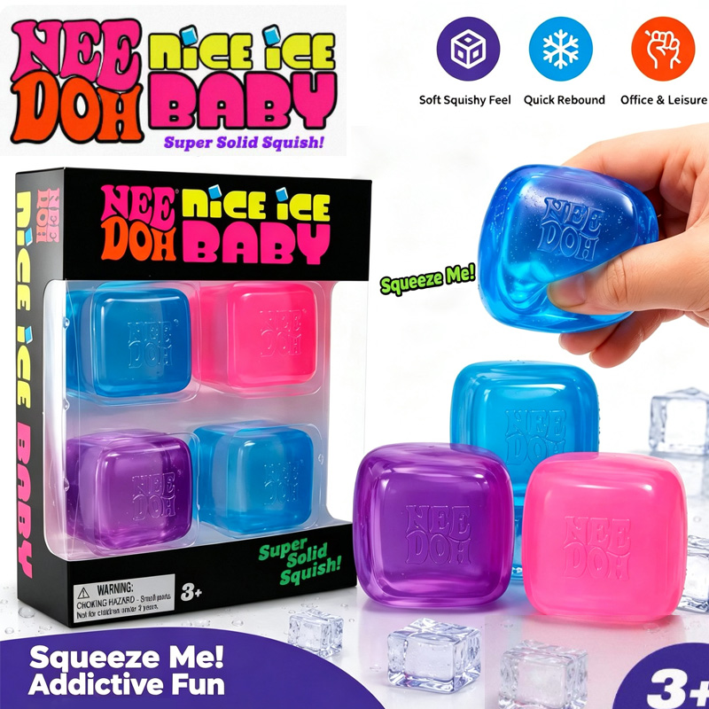 Electronics Latest Gadgets - NEEDOH ミニ4個セット ナイスキューブ ストレッチフィジェットトイ 感覚玩具 スローリバウンド