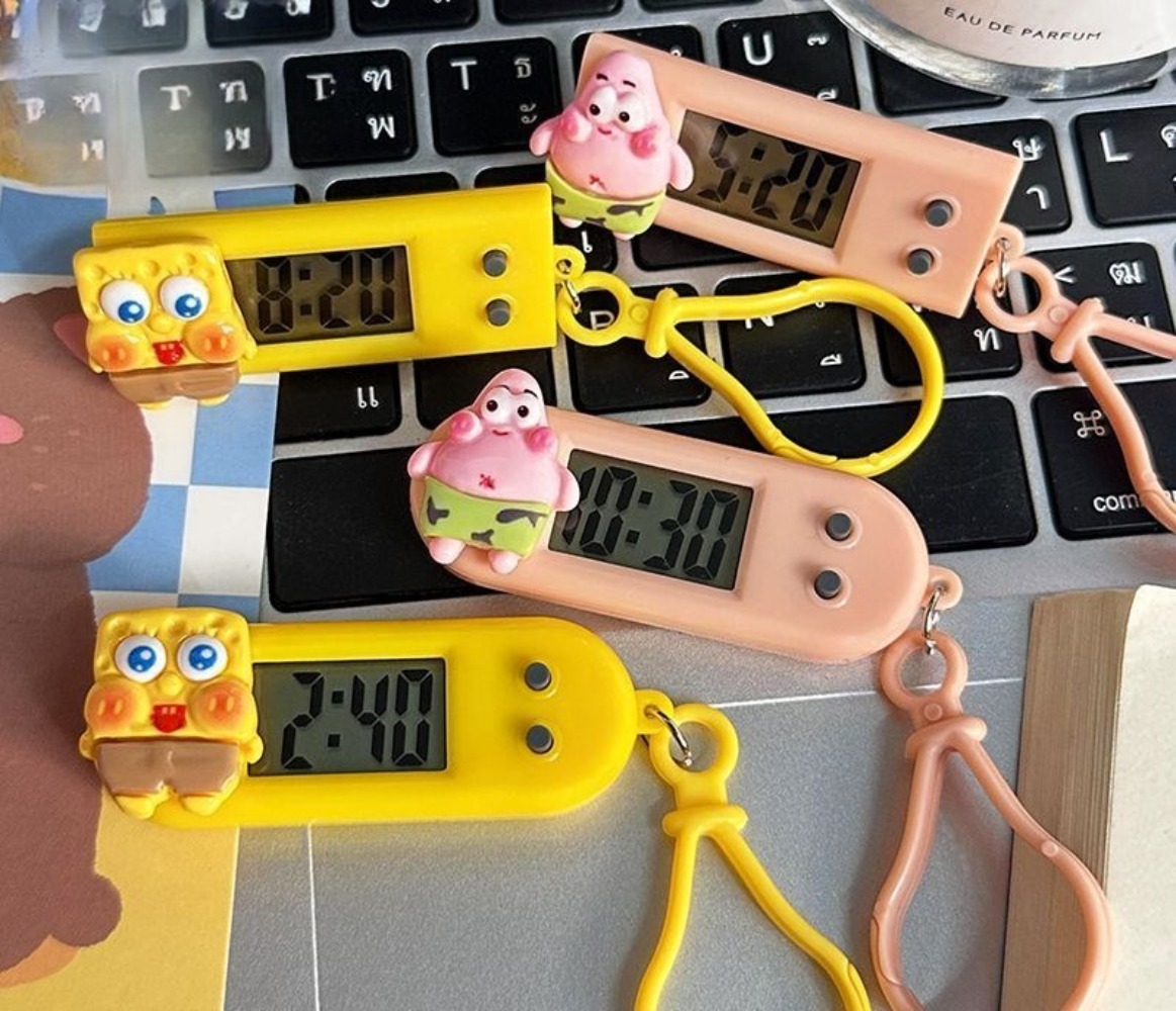 かわいい漫画のスポンジボブ＆パトリック電子タイマー - 静音 - Electronics Stuff のレビューと価格