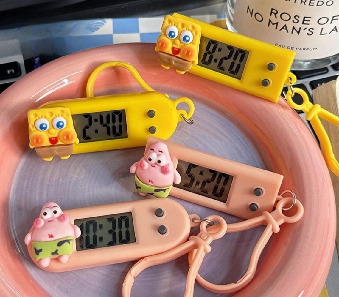 かわいい漫画のスポンジボブ＆パトリック電子タイマー - 静音 - Electronics Stuff のレビューと価格