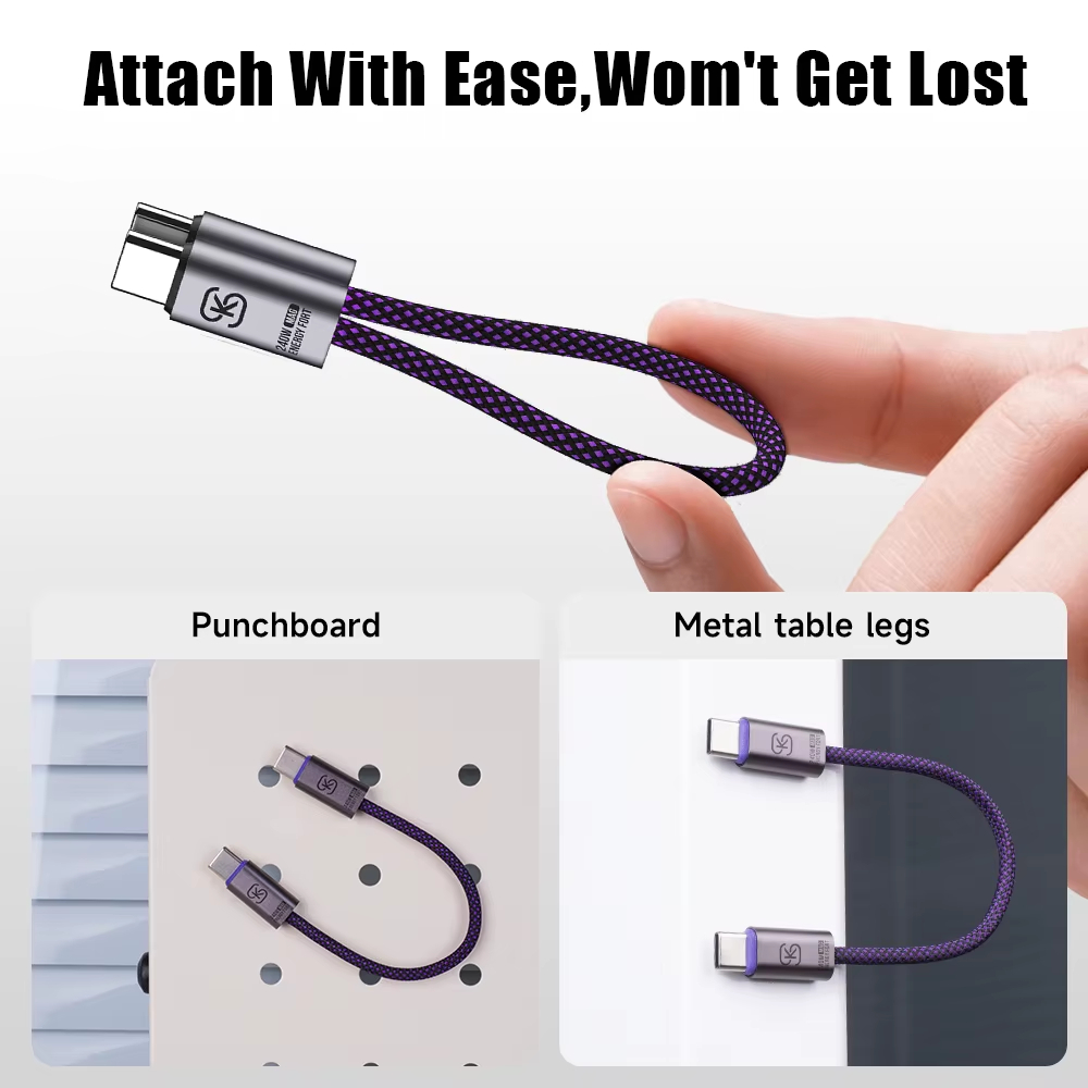 240W磁気式ショートケーブル 0.16m ケーブルオーガナ - Magnetic Charging Cable のレビューと価格