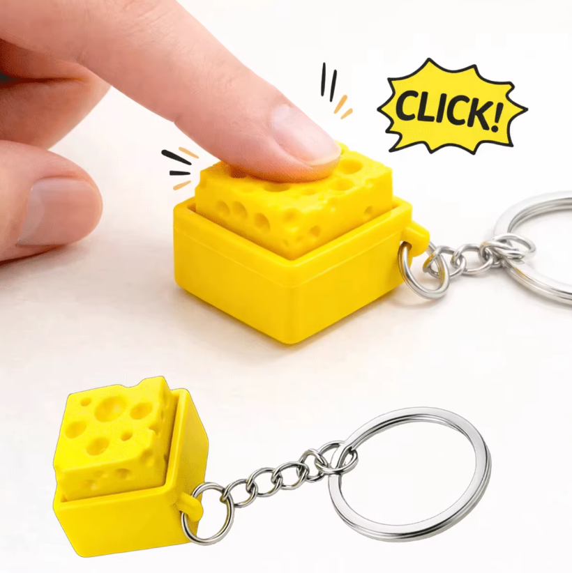 3Dプリントミニチーズキーボードクリッカーキーホルダーフィジ - Electronics Latest Gadgets のレビューと価格
