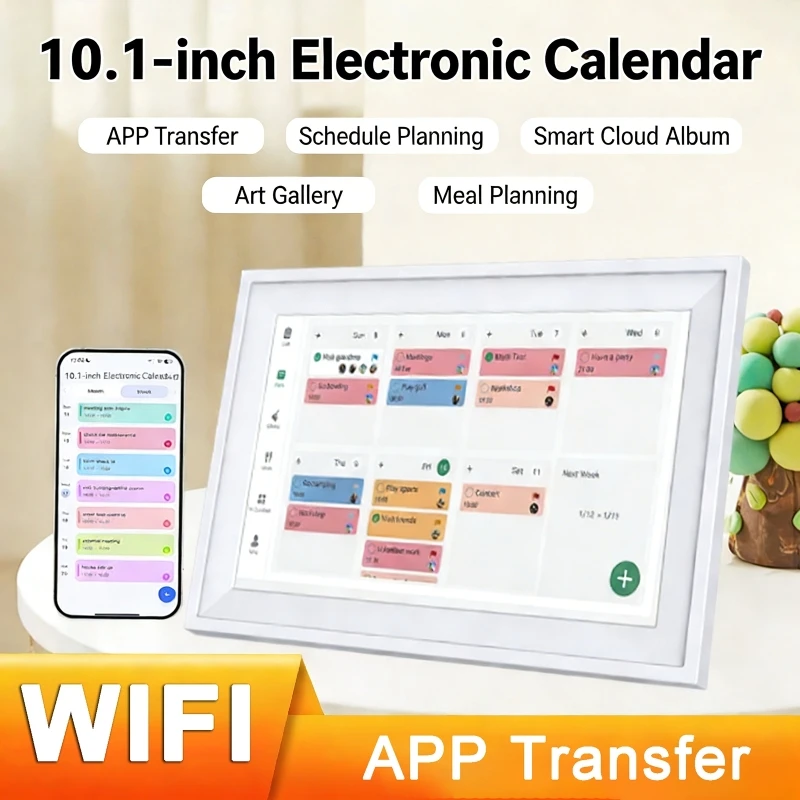 10.1インチWi-Fiスマートデジタルカレンダーフォトフレ - Digital Photo Frame Wifi のレビューと価格