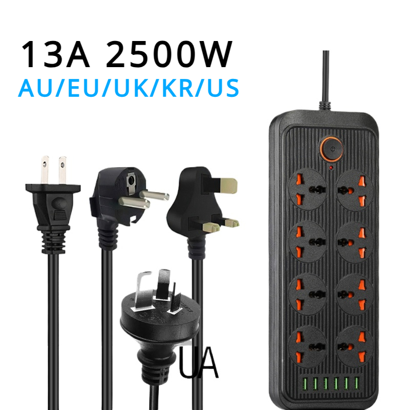 13A ユニバーサル電源タップソケットコンセント延長ケーブル - Electronics Gadgets For Home のレビューと価格
