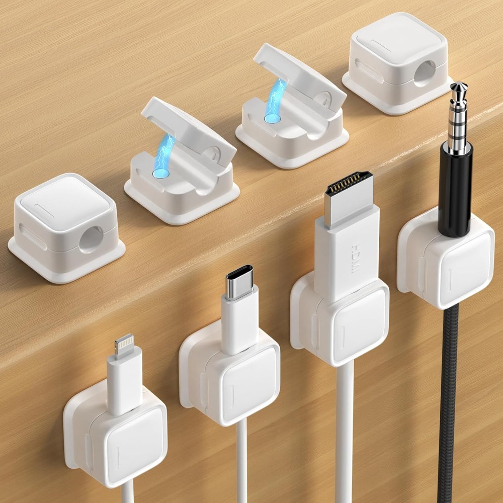 6個入り マグネット式コードオーガナイザー 強力粘着ケーブル - Magnetic Charging Cable のレビューと価格