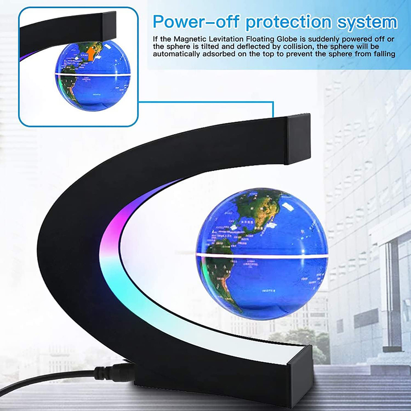 磁気浮上地球儀 LED 世界地図電子反重力ランプノベルティボ - Electronics Gadgets For Home のレビューと価格