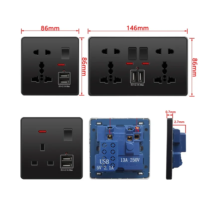 ユニバーサル18W急速充電対応タイプC壁コンセント220V電 - Electronics Gadgets For Home のレビューと価格